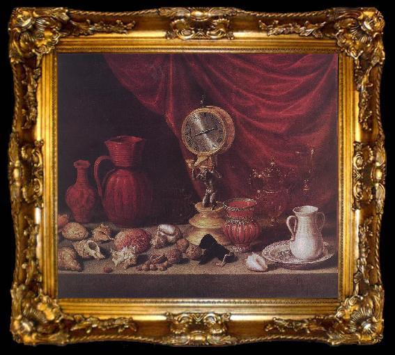 framed  PEREDA, Antonio de Stiil-life with a Pendulum sg, ta009-2